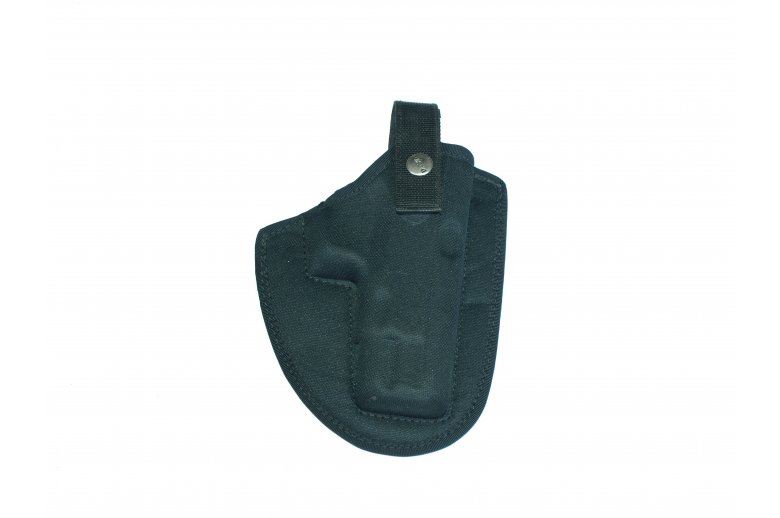 Padded pistol holster for hidden wearing