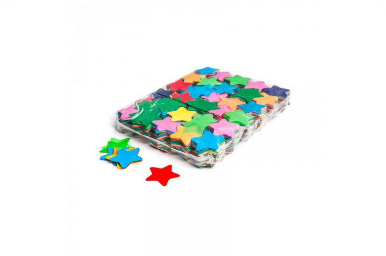 Papírové konfety hvězdy - Více barevné